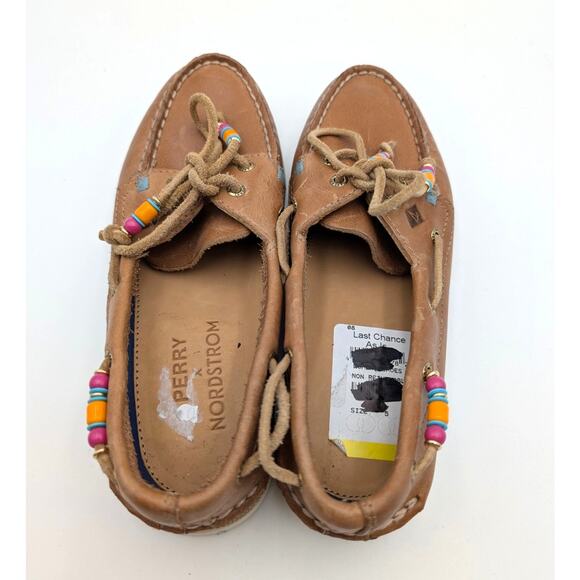 Sperry Authentic Original 2 Eye Beaded Boat Shoe Women's Brown Size US5 EU35 - Picture 10 of 12